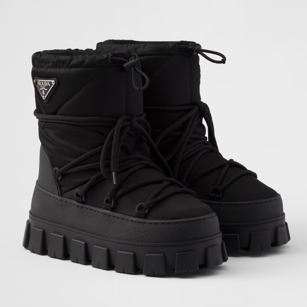Prada: Re-Nylon gabardine après-ski boots